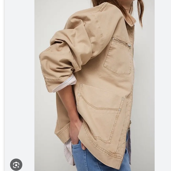 Free People We The Free Easy That Canvas Jacket Sz Sm - Picture 3 of 7